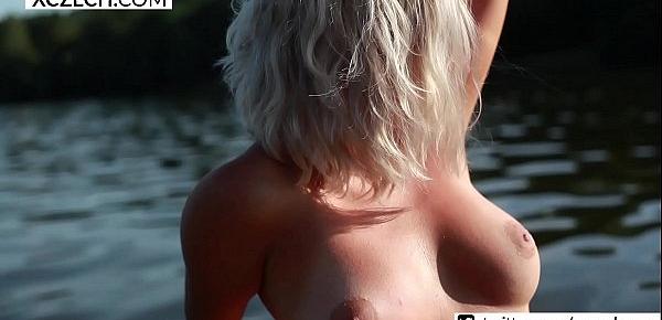  Adventure in the boat with big natural tits - XCZECH.com